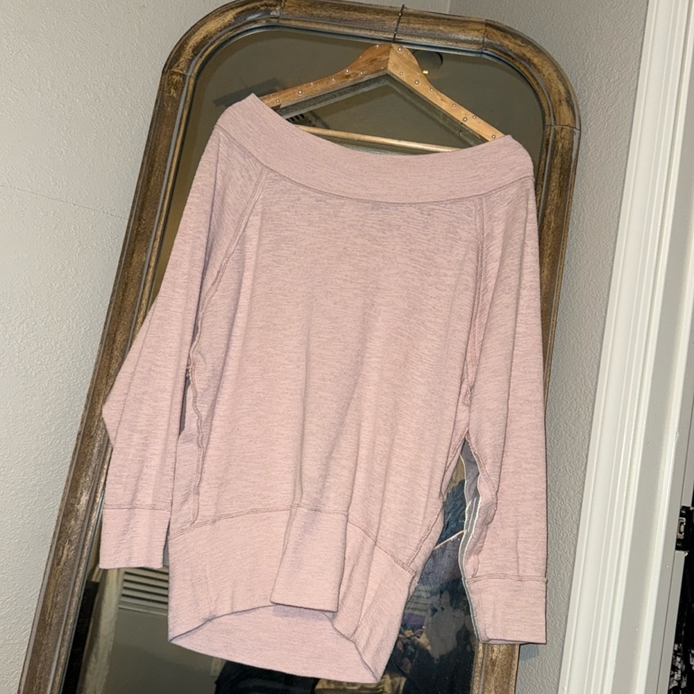 We The Free Palisades Thermal Off Shoulder Top Pink